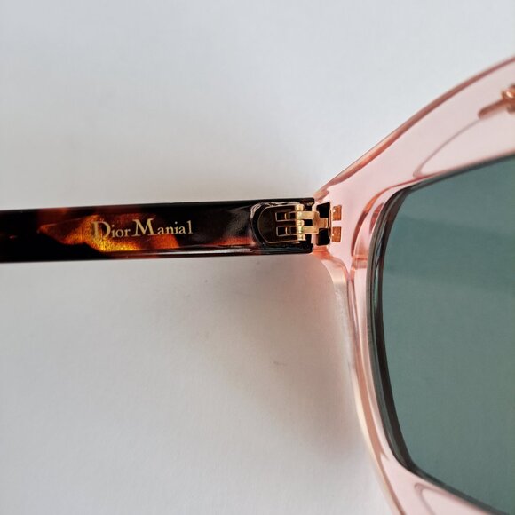 Christian Dior Mania 1 Sunglasses in rose gold and pink with brown lenses - Picture 14 of 16